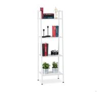 Etagère en échelle - Relaxdays - 4 espaces - Blanc - Fer - 136 x 44 x 31,5 cm