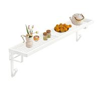 Étagère en fer pour cache-radiateur - 50 x 12 x 7 cm - Sans perçage - Gain de place - Pour maison, dortoir, appartement, chambre à coucher, salon, cuisine, salle de bain - Blanc
