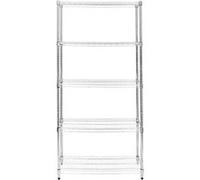 Etagère en Fil d'Acier 45cm x 90cm x 180cm - Kukoo Argent G