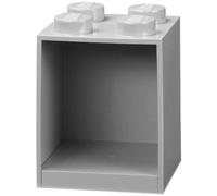 Etagère en forme de brique Lego carrée 4 tenons - Gris