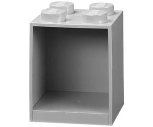 Etagère en forme de brique Lego carrée 4 tenons - Gris