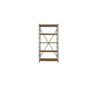 Étagère en métal et bois de sapin beige, 3 étagères, réglable en hauteur, à poser, haut - Dutchbone, Iron - 100x42x200 cm