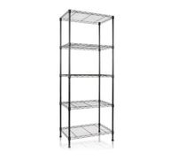 Étagère en métal Rocky 4-5 Étagères Noir 55 x 35 x 140 cm | Charge Max : 250 kg
