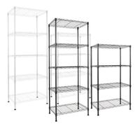 Étagère en métal Rocky 4/5 Étagères Noir 90 x 60 x 200 cm | Charge Max : 250 kg