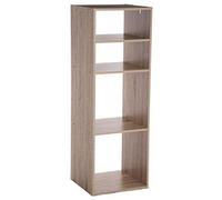 Etagère en panneau de particules, marron - Dim : L.34.4 x P.32 x H.100.5 cm -