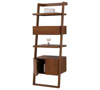 Étagère en teck HWC-M86, armoire de salle de bain Étagère de salle de bain, teck de qualité B-Grade (bois de coeur, 20-30 ans), 170x60x45cm Marron