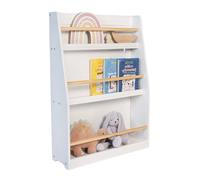 Étagère Enfant GINGER HOME - Meuble de Rangement en Bois Blanc 3 Niveaux pour Livres et Jouets Style Montessori