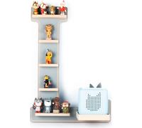 Étagère enfant Lettre L / Suspension pour Tonie Box et Tonie Figures / Étagère d'économie d'espace / H. 54 x W. 38 x D. 19 / Étagère murale pour boîtes à musique Figurines Stockage Inserts magnétiques