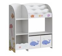 Étagère pour enfants 'Lysekil' avec 2 boîtes de rangement 100 x 93 x 30 cm avec motif Aqua Dream