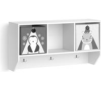 Étagère enfant Vicco Luigi Blanc 31x56cm avec 2 boxes pliants opt.1, Model 38146