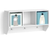Étagère enfant Vicco Luigi Blanc 31x56cm avec 2 boxes pliants opt.2, Model 38147