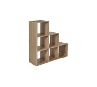 Etagère escalier 7 niches 102x32x100 cm naturel - AKLUS