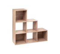 Etagère escalier 6 cases Mix naturel