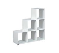 Etagère Escalier 6 Compartiments Coloris Blanc - TEO -