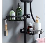 Etagère et rangement de douche-Lot de 2 Étagère Douche Sans Percage Inox, Étagère Salle de Bain Télescopique Inoxydable, T