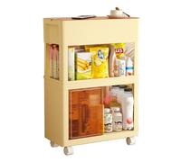 Étagère étroite à 3 niveaux avec roulettes for cuisine, salle de bain,