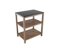 Etagère - FIDJI - Acacia FSC 100% - Plaque granit - Noir