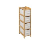 5five - étagère Fine avec 4 paniers Tidy Box en Bambou