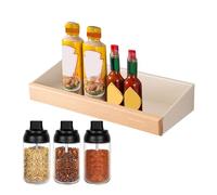 Étagère flottante en bois - étagère murale sans perceuse | organisateur multifonction pour cuisine, salle de bain, salon, bibliothèque rustique pour décoration de livres d'épices, étagère pour table