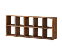 Étagère flottante en bois, organiseur mural multi-fentes pour tasses et verres, solution de rangement efficace pour cuisine et salon, présentoir à théière