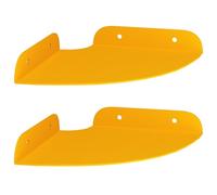 Étagère Flottante Murale 2 Pièces Acier Jaune Moutarde 15 x 15 x 2 cm | Design quart de rond, bords relevés, fixation murale angle, entretien chiffon humide, petits espaces