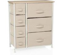 Etagère FOLDRESS L 63 x 30 x 73 cm 7 compartiments beige
