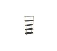 Etagere haute 88 cm - 5 plateaux bi-couleur - Noir et Taupe