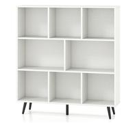 Etagère - HELLOSHOP26 - 8 Cubes - Noir - Métal & MDF - 100x24x107 cm