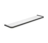 Étagère Hewi Série 480 480.03.00070EC avec plaque en verre, revêtement PVD, chrome noir brillant