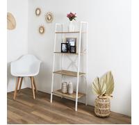 Etagere - HOME DECO FACTORY - Bois et Metal - Industrielle - Marron et Blanc