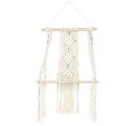 Paris Prix - Étagère suspendue HD0180 Boho en coton 30x50x15 cm Beige Marron
