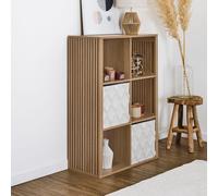 Home Deco Factory – Rangement modulable 6 cases HD7941 – Bois marron – 69,6×99,6×32 cm