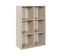Etagere - Home Deco Factory - Pietra - Modulable - 6 Cases - Blanc Et Beige