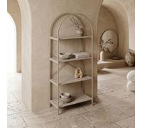 Home Deco Factory – Étagère Terra Nova – Arche 4 niveaux – 142 cm – Blanc et beige