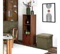 Home Deco Factory Étagère de rangement Tiffany HD0580 3 compartiments modulable MDF Marron
