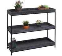 Mendler Étagère bois moderne - Gris foncé