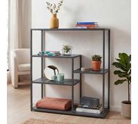 Mendler Étagère HWC-P98 Industrial en métal, 80 x 80 x 30 cm, Anthracite