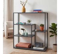 Mendler Étagère HWC-P98 Industrial en métal, 80 x 80 x 30 cm, Anthracite