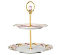 Étagère Idyllia, Porcelaine, Motif imprimé cristal, lys et citron, Petite, Multicolore OS