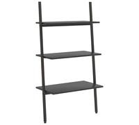 Étagère inclinée à 3 niveaux Noir 64x34x116 cm