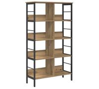 Étagère industrielle en bois d'ingénierie - vidaXL - 82x32x144,5 cm - Chêne artisanal - 8 étagères - Grande capacité