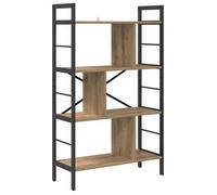 Étagère industrielle en bois d'ingénierie - vidaXL - Chêne artisanal - 75x30x123,5 cm - 7 étagères
