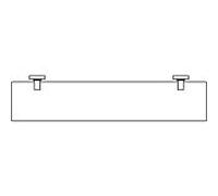 Étagère IOM Ideal Standard en verre A9124AA, 52 cm, satinée, avec kit de montage, chromée