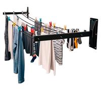 Étagère latérale pour sèche-linge, modèle 3 - Sèche-linge avec 2 bras et 6 poulies en acier inoxydable