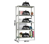 Etagère Légère Avec Vis Advantage 5/400 Gris Gris 1800x900x400 - Simonrack