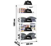 Etagère Légère Avec Vis Advantage Mini 5/400 Blanc Blanc 1800x800x400 - Simonrack