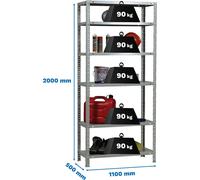 Etagère Légère Avec Vis Comfort Superplus 6/500 Galva Galvanisé 2000x1100x500 - Simonrack