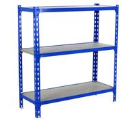 Etagère Légère Sans Vis Maderclick 3/500 900 Bleu/bois Bleu/bois 900x900x500 - Simonrack
