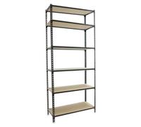 Etagère Légère Sans Vis Maderclick 6/300 Antracite/bois Antracite/bois 2500x900x300 - Simonrack