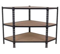 Etagère Légère Sans Vis Maderclick Corner 3/300 900 Antracite/bois Antracite/bois 900x900x300 - Simonrack